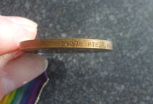 WW1 Victory Medal - THOMAS SALE 2/9th MANCHESTER RGT. From Hanley Stoke-on-Trent - Picture 3 of 10