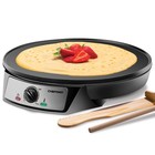 Electric Crepe Maker & Griddle, Precise Temperature Control Skillet for Perfe...