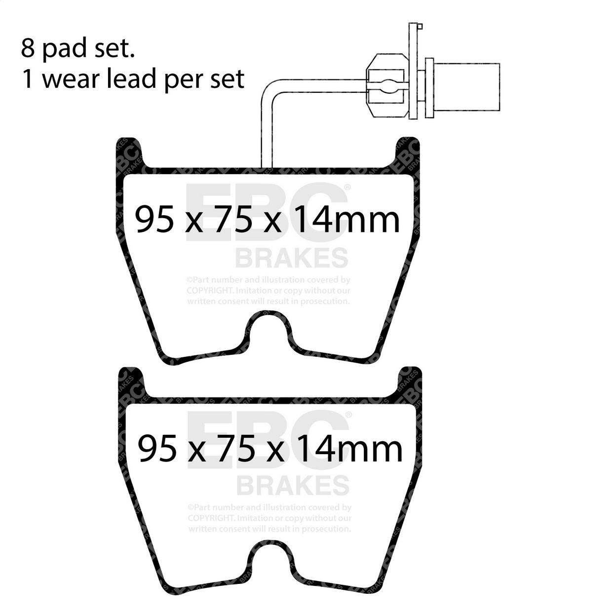 Audi R8 2017-2020 Front Brake pad sets Set