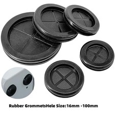 16mm - 100mm Round Rubber Plug Hole Grommet for Protecting Cable Wire Hole Plug