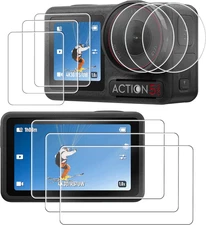 9PCS(3Sets) Screen Protector for DJI Osmo Action 5 Pro,Tempered Glass Screen Pro