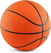 7" Mini Rubber Basketball for Kids - Size 3 Youth Indoor Out