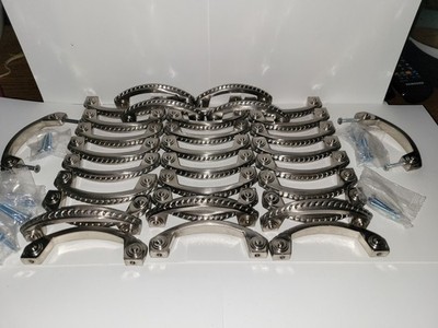 LOT OF 32 Jeffrey Alexander Rhodes collection Cavalier Nickel Cabinet Pull 3''