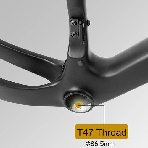 Carbon Gravel Cyclocross Frame 700*50C Road Bike Internal Cable Routing Frameset - Picture 4 of 25