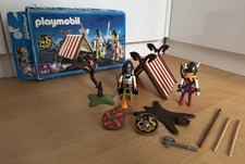 Playmobil 3157 Wikinger Lager Zelt Figuren Lagerfeuer Krieger Bärenfell Rast TOP