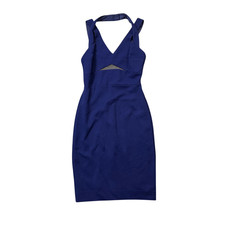 Bailey 44 XS Navy Lined Dress Cobalt Blue  Cut Out Neckline