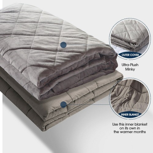Dreamz Weighted Blanket Heavy Gravity Adults Sleeping Deep Relax Kids Adult 9KG - Picture 8 of 11
