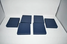 RJ Displays 6-Pack Pearl Blue Cotton Filled Cardboard Jewelry Gift Boxes #65, NW