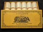 Antique J & P Coats 6 Cord Spool Cotton White In Original Box 12 Spools-Unused — photo 1
