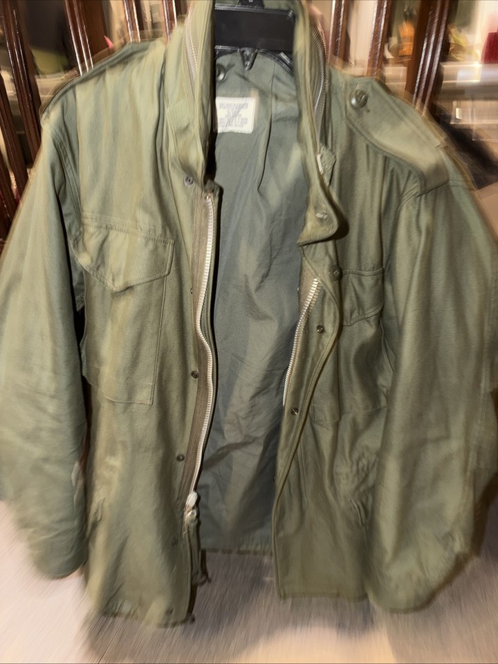 Olive Drab Vintage M-65 Military Field Jacket Army Lightweight M65 Coat ...