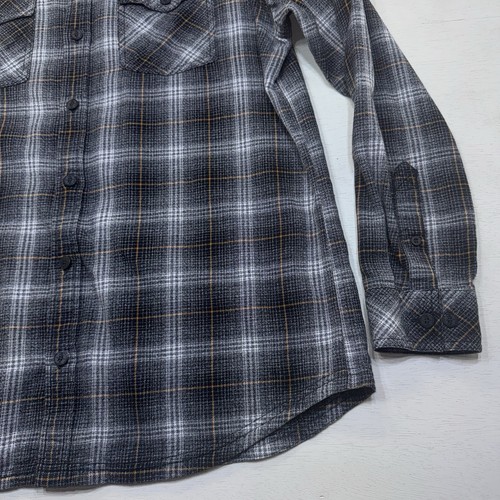 Metal Mulisha Men Button Up Shirt Large Black Plaid Flannel Pocket Long Sleeve - Picture 8 of 19