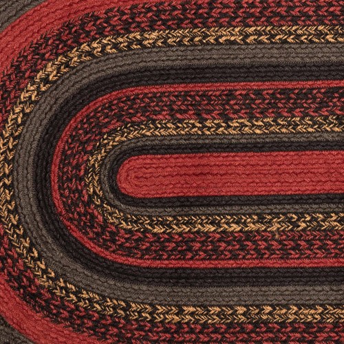 Accent Rug Cumberland Jute Rustic 27x48 Oval No Slip Pad Stripe Floor VHC Brands - Picture 9 of 12