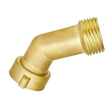 Brass 45 Degree Water Hose Elbow with Quick Connect for RV Garden and Home Use