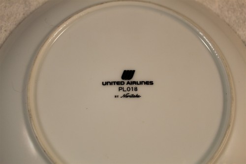 UNITED AIRLINES WEISSE PLATTE 8 1/4" DURCHMESSER VON NORITAKE - KEINE BOX - Bild 3 von 3