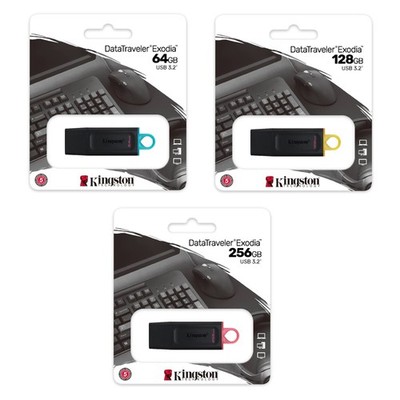 USB Stick Speicher 64 128 256GB Speicherstick Flash USB 3.2 Kingston Exodia