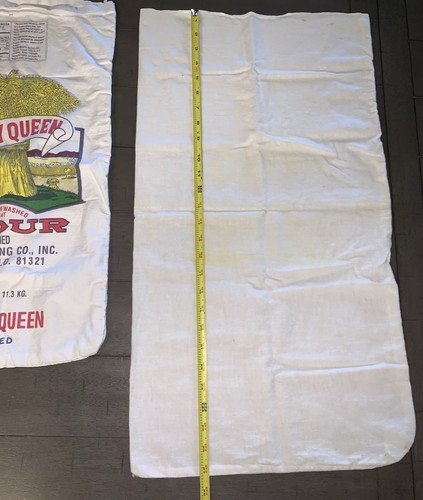 A1 8 5-25LB EMPTY CORTEZ CO MILL BLUE BIRD VALLEY QUEEN FLOUR BAG SACK CLEANED - Picture 9 of 23