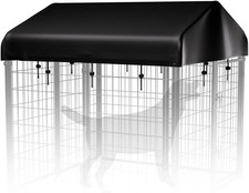 Outdoor Dog Kennel Cover Replacement, Waterproof UV-Resistant Cover for 4x4x4.5