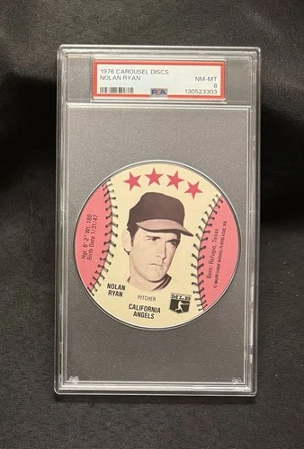 1976 NOLAN RYAN CAROUSEL DISC PSA 8