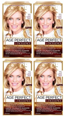 4 X L'Oreal Paris Age Perfect Excellence Creme - 9G Light Soft Golden Blonde