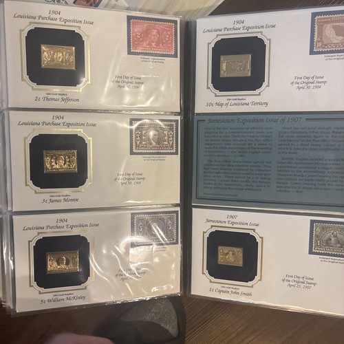 Golden replicas of United States stamps 22k gold 95 stamps Well Over 100 Read - Picture 6 of 23