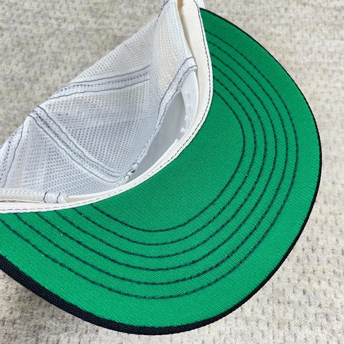 Cappello camionista Komatsu vintage made in USA berretto miniera carbone anni 80 patch nero giallo - Foto 5 di 9