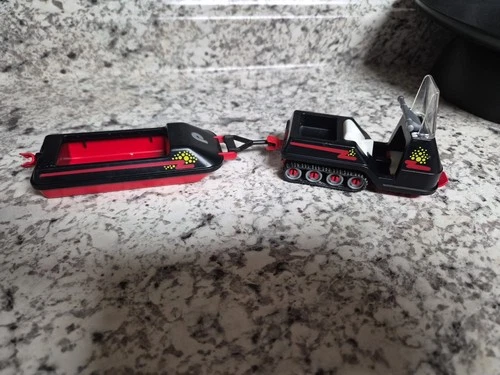 Vintage 1991 Playmobil 3694 Winter Fun Ski Patrol Rescue Black Snowmobile Sled