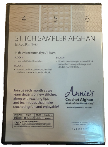 Annie's Crochet Afghan Block of the Month Club Stitch Sampler Blöcke 4,5,6 - Bild 2 von 2