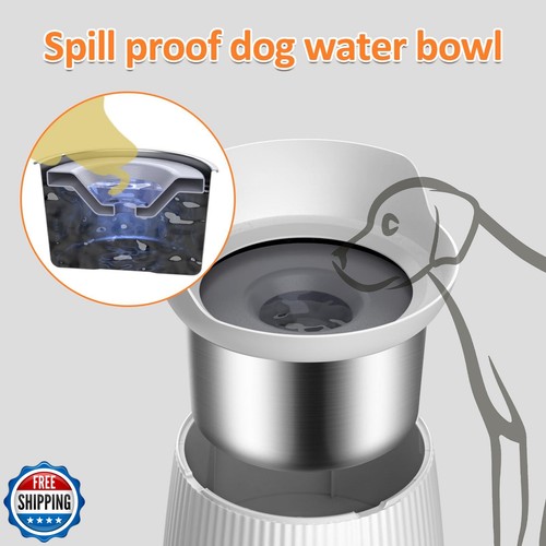 Salodal Elevated Dog Bowls Large Sized,15.4in High Raised Stand,4.4L No Spill - Picture 3 of 5