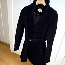 Patrizia Pepe Damen Mantel Schwarz Gr. 42 hal...