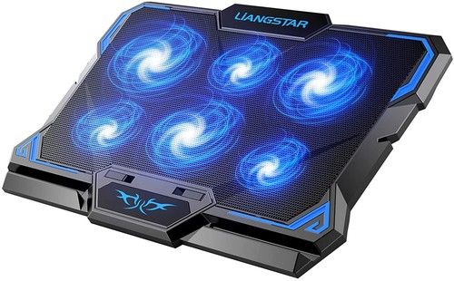 LIANGSTAR Laptop Cooling Pad, Laptop Cooler with 6 Quiet Led Fans for 15.6-17 - 第 1/5 張圖片