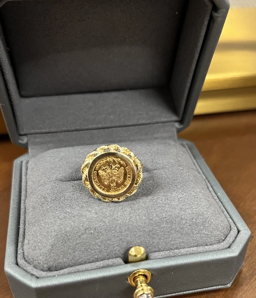 gold coin ring products for sale | eBay