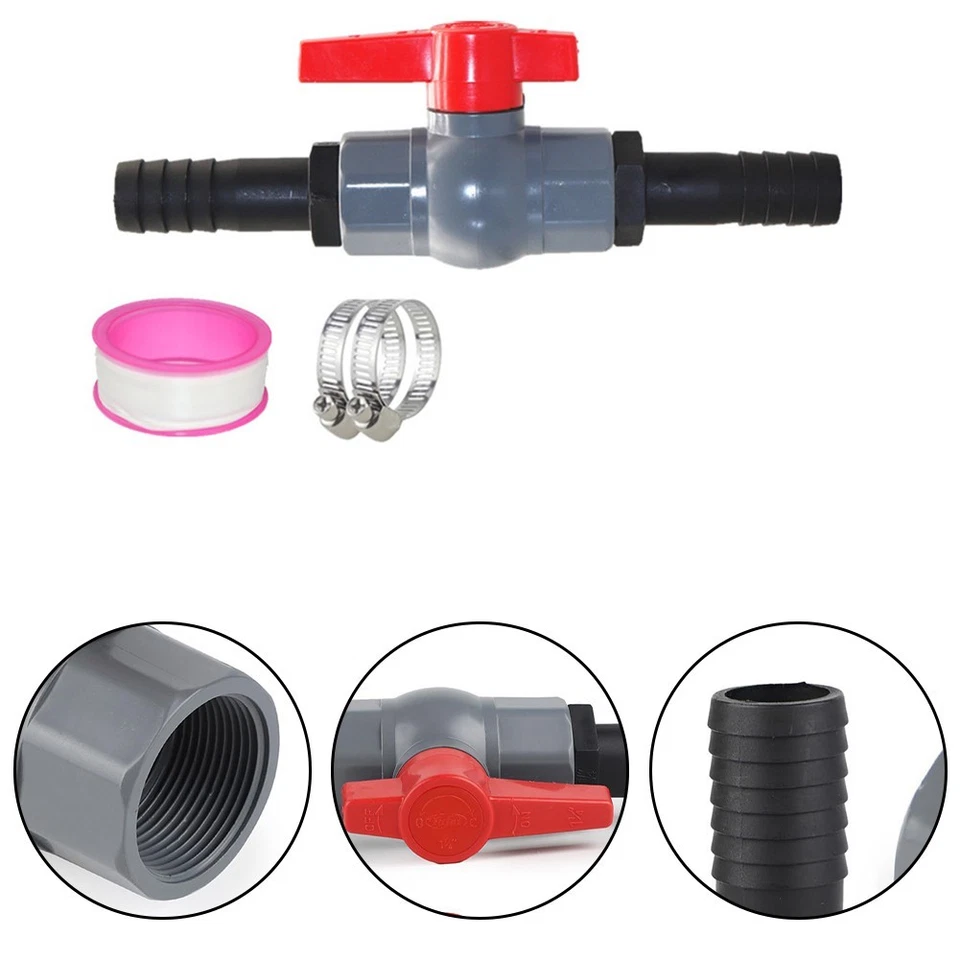 PVC Kugelhahn mit Schlauchverbinder 34 Zoll für Pool und Bewässerungsanwendung - Bild 4 von 4