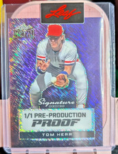 2024 Leaf Metal Tom Herr Blue Crystal Pre Production Proof Card 1/1