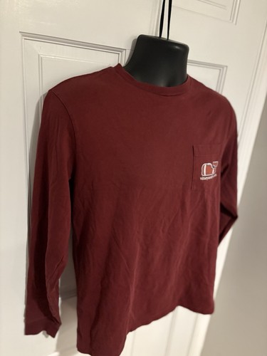 Vineyard Vines Pocket Football Graphic T-shirt Men Small Red Long Sleeve - Picture 13 of 13