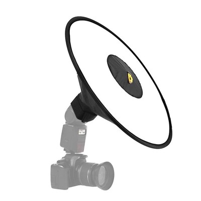 Universal 44cm (17.3in) Round Flash Softbox Diffuser for DSLR Speedlite | Por...