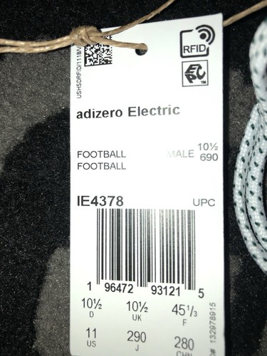 adidas Adizero Electric Football Cleats Athletic Shoes IE4378 Men's Size 11 - Picture 5 of 5