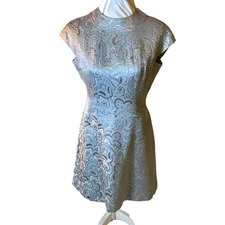Designer Vintage SIMPSON & Doyle S blue COQUETTE dress "Mrs Maisel"