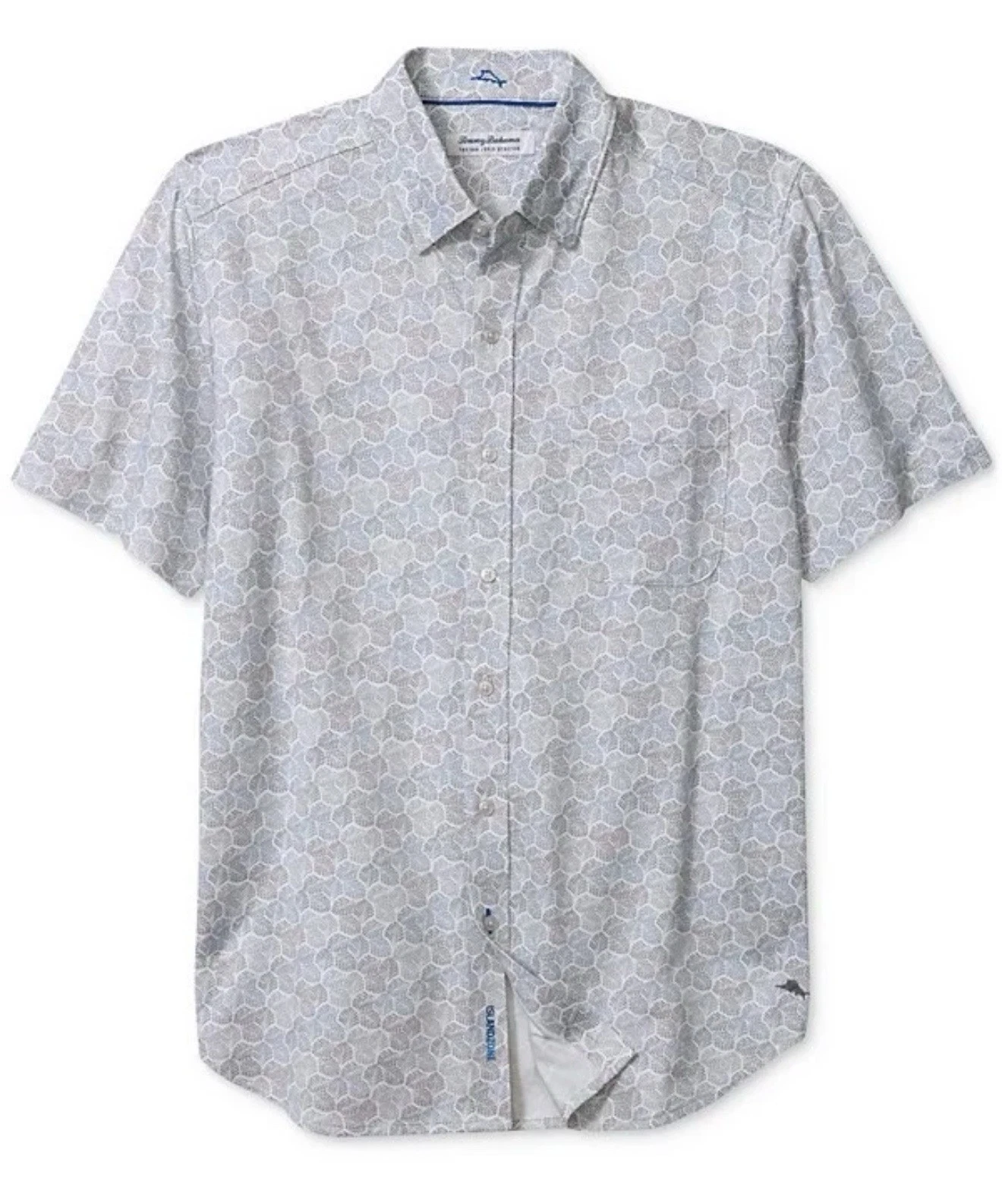 NWT Tommy Bahama Men's San Lucio Tri Leaf Geo-Print Shirt, Avalanche, LT
Opens in a new window or ta