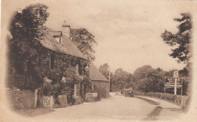 Postkarte Red Lion Long Compton [Pub/Public House Int] von Burrow My Ref PL