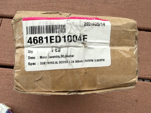OEM Genuine LG 4681ED1004E Motor Assembly DC for Washer - Picture 5 of 5