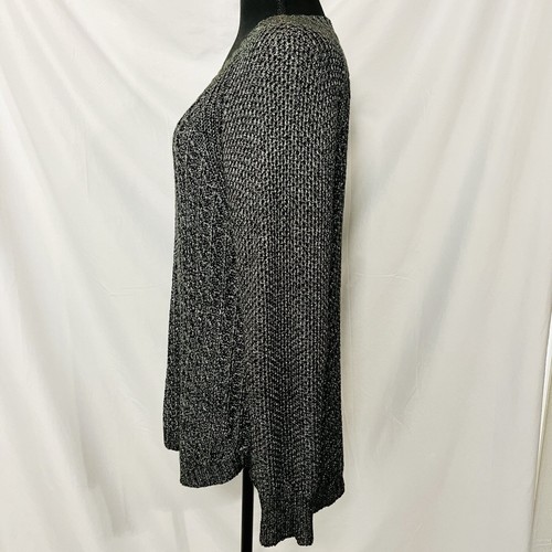 Calvin Klein Jeans Damen XL Strick Pullover Kleid Langarm Schwarz Silber - Bild 3 von 7