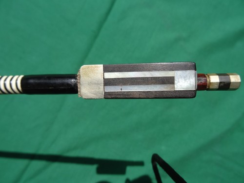 Old German Violin Bow branded WALTER GRUNKE GERMANY Pernambuco? repair restore - Imagen 2 de 20