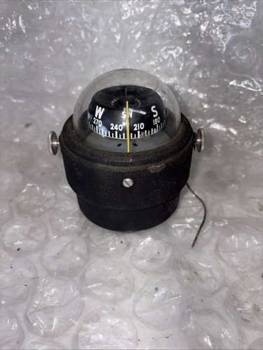 VINTAGE METAL AIRGUIDE CHICAGO USA BOAT COMPASS w/ RACK - 第 1/3 張圖片