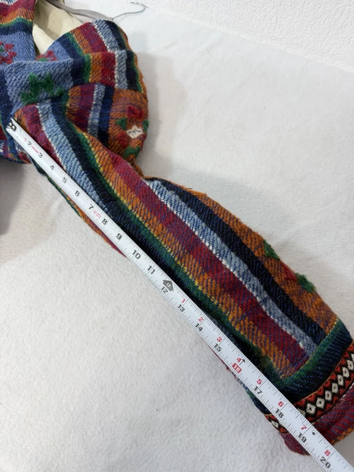 Cárdigan Suéter Tejido Suroeste Azteca Desierto Boho Tribal Para Hombre Pequeño Foto 4 de 4