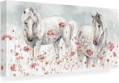 Wrapped Canvas Wall Art - Lisa Audit 'Wild Horses Iii' Wall Art for Living
