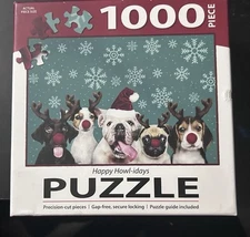 Christmas Happy Howl-idays 1000 Piece Puzzle Reindeer Dogs By Turner Licensing