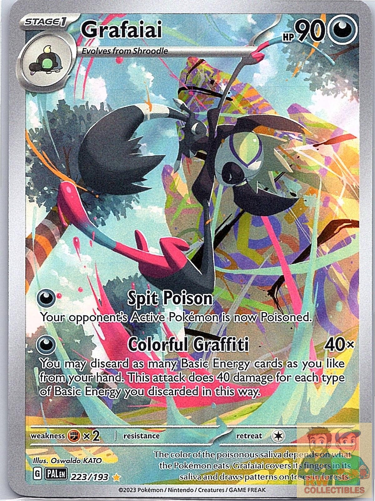 Grafaiai 223/193 Illustration Rare Paldea Evolved Pokemon Near Mint