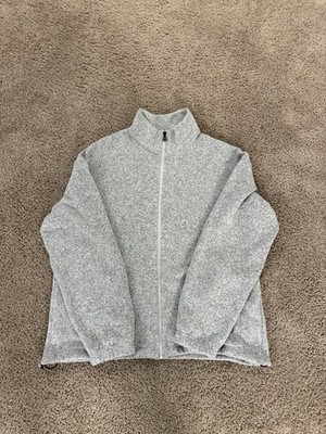 J. LINDBERG MEN ZIP UP FLEECE JACKET - LIGHT GRAY - SIZE XLARGE