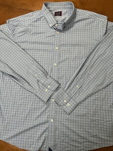 Camisa con botones Untuckit para hombre talla 3XL mezcla de nailon azul manga larga - Imagen 5 de 12