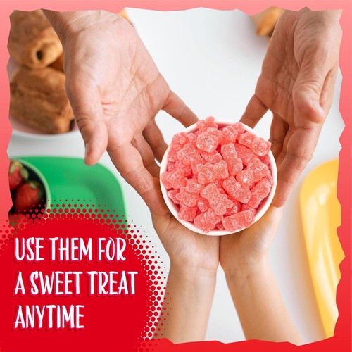 Sour Gummi Bears | 1 Pound Bag | Gelatin Free Chewy Pink Candy - Picture 4 of 7